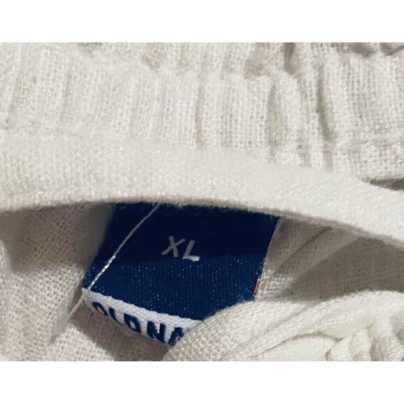 Old Navy Pants Womens XL Bright White Wide Leg High Waisted Linen Blend Boho - Picture 4 of 6